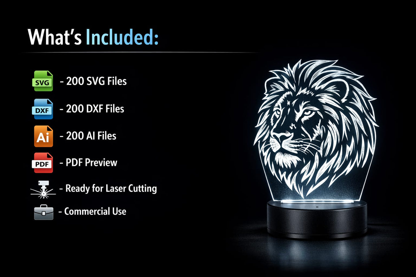 200 3D LED Lamp Design Bundle