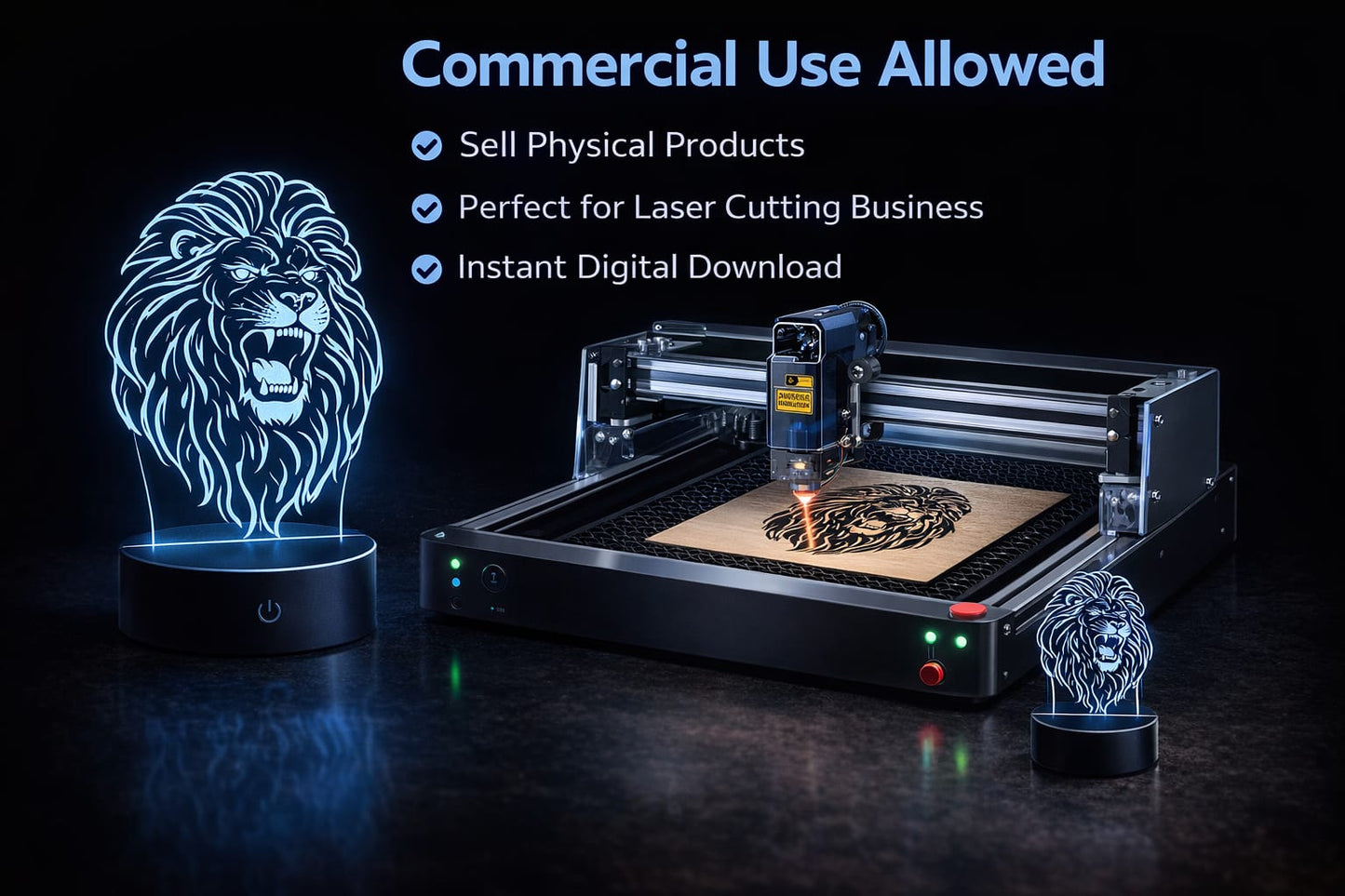 200 3D LED Lamp Design Bundle